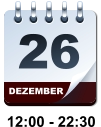 DEZEMBER 26 12:00 - 22:30