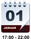 JANUAR 01 17:00 - 22:00